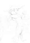  drawing fight hair hair_bun lagomorph leporid mammal martial_arts pencil_(disambiguation) rabbit ring sketch 