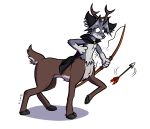  2016 7:6 absurd_res alpha_channel ambiguous_gender antlers arrow black_cape bow_(weapon) canid canid_taur canine canine_taur cape clothing countershading fox fox_taur frown fur green_body green_fur grey_body grey_countershading grey_fur hi_res holding_bow holding_object holding_weapon horn looking_down male mammal mammal_taur raised_hoof ranged_weapon simple_background solo taur transparent_background virmir virmir_(character) weapon 