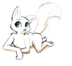  2019 anthro arctic_fox blue_eyes butt canid canine cheek_tuft disney enginetrap facial_tuft fox inner_ear_fluff mammal nude simple_background skye_(zootopia) smile solo tuft white_background zootopia 