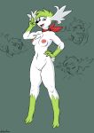  breasts clothing female genitals halcy0n hi_res legendary_pok&eacute;mon nintendo pok&eacute;mon pok&eacute;mon_(species) pussy rubber shaymin sky_forme_shaymin suit transformation video_games 