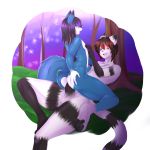  1:1 absurd_res anthro anthro_on_anthro anthro_penetrated anthro_penetrating anthro_penetrating_anthro balls black_body black_fur black_hair blue_body blue_butt blue_fur butt canid canine domestic_cat duo felid feline felis fox fur genitals hair hi_res male male/male male_penetrated male_penetrating male_penetrating_male mammal multicolored_butt nude penetration penile penile_penetration penis red_hair sex tail_aside two_tone_butt vaini white_butt 