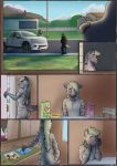  anthro butt casual_nudity cereal comic food fridge hi_res hyaenid male mammal nude pickles-hyena sad solo striped_hyena 