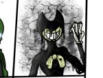  4:3 bendy_and_the_ink_machine bendy_the_dancing_demon black_body bow_tie clothing demon digital_media_(artwork) doot_boy21 fleischer_style_toon gloves handwear hi_res humanoid looking_at_viewer male smile solo toony video_games 