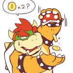  1:1 2020 anthro biped bodily_fluids bowser hi_res koopa lates mario_bros money nintendo overweight scalie simple_background solo sweat video_games white_background 