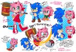  2020 aged_down all_fours amy_rose angry anthro blue_body blue_fur bodily_fluids boots child classic_amy_rose classic_sonic_(universe) clothing crying dialogue duo english_text eulipotyphlan female footwear fur gloves green_eyes hammer hand_on_hip handwear hedgehog hi_res holding_object holding_weapon machine male mammal piko_piko_hammer pink_body pink_fur robot shoes simple_background smile sonic_the_hedgehog sonic_the_hedgehog_(film) sonic_the_hedgehog_(series) speech_bubble standing tears text thinking tools weapon white_background wizaria wounded young 