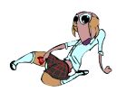 alfred&#039;s_playhouse alfred_alfer anthro bottomwear canid canine canis clothed clothing crossdressing domestic_dog emily_youcis femboy footwear fully_clothed fur knee_highs knee_socks legwear long_snout low_res male mammal mary_janes minor_wound pattern_bottomwear pattern_clothing pattern_skirt plaid plaid_bottomwear plaid_clothing plaid_skirt pose shoes simple_background skinny skinny_male skirt snout socks solo solo_focus tan_body tan_fur white_blouse white_clothing white_footwear white_socks
