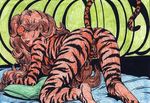  anus avengers breasts clitoris feline female mammal marvel nipples offering presenting pussy raised_tail tiger tigra 
