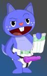  &lt;3 &lt;3_nose 2020 absurd_res blue_body diaper diaper_fetish dildo eyebrows happy_tree_friends hi_res holding_diaper holding_object male mrwhiskerz open_mouth raised_eyebrow sex_toy solo standing strapon teeth tongue touching_diaper 