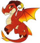  aggro_(rescue_riders) alpha_channel claws dragon dragons:_rescue_riders dreamworks female feral fire_fury hi_res looking_at_viewer red_body red_eyes young 