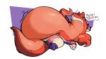  alien anthro belly big_belly boot_(artist) canid canine female fox mammal marion_the_completely_normal_fox overweight speech_bubble stomach_mouth tentacles 