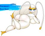  &lt;3 &lt;3_eyes alpha_channel big_breasts big_butt breasts butt cucarachaaa english_text female hi_res huge_breasts huge_butt looking_back lying nintendo on_front pheromosa pok&eacute;mon pok&eacute;mon_(species) solo text thick_thighs ultra_beast video_games 