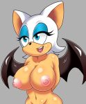  anthro big_breasts blue_eyes breasts chiropteran cucarachaaa female grey_background hi_res mammal nipples nude rouge_the_bat simple_background solo sonic_the_hedgehog_(series) 