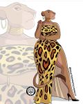  anthro clothing disney dress ear_piercing ear_ring felid female footwear hi_res high_heels jewelry lion mammal mastermindsconnect pantherine piercing resting_bitch_face sarabi seductive shoes solo the_lion_king wide_hips 