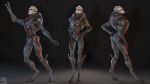  3d_(artwork) absurd_res alien alternate_costume armor butt clothed clothing digital_media_(artwork) female hand_on_hip hand_on_thigh hi_res humanoid lincugunnis mass_effect multiple_poses not_furry nyreen_kandros pose raised_arm slit_pupils solo source_filmmaker standing suit turian video_games yellow_eyes 