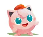 artist_request blue_eyes blush blush_stickers cabbie_hat clothed_pokemon full_body gen_1_pokemon hand_up happy hat jigglypuff looking_up no_humans official_art open_mouth pokemon pokemon_(creature) pokemon_(game) pokemon_cafe_mix red_headwear smile solo standing transparent_background 