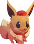  :3 artist_request blush blush_stickers brown_eyes cabbie_hat clothed_pokemon eevee full_body gen_1_pokemon happy hat neckerchief no_humans official_art open_mouth poke_ball_symbol poke_ball_theme pokemon pokemon_(creature) pokemon_(game) pokemon_cafe_mix red_headwear red_neckwear smile solo standing transparent_background 