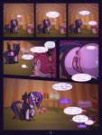  3:4 anus butt comic cup dialogue duo english_text equid female feral friendship_is_magic genitals hi_res magic mammal my_little_pony pinkie_pie_(mlp) pussy syoee_b telekinesis text twilight_sparkle_(mlp) 