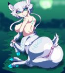  anus big_breasts big_butt breasts butt cervid cervid_taur female genitals hi_res humanoid_taur looking_at_viewer looking_back mammal mammal_taur nipples pussy solo taur zemoru01 