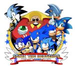  2019 adventures_of_sonic_the_hedgehog alpha_channel anthro ballad-of-gilgalad black_eyes blue_body blue_fur bunny_ears_(gesture) chaos_emerald classic_sonic classic_sonic_(universe) clothing dr._eggman english_text eulipotyphlan fist frown fur gem gesture gloves green_eyes grin group handwear hedgehog holding_gem holding_object human male mammal neckerchief parody past_meets_present red_clothing simple_background smile sonic_and_the_black_knight sonic_boom sonic_storybook_series sonic_the_fighters sonic_the_hedgehog sonic_the_hedgehog_(series) square_crossover star text transparent_background v_sign wraps 