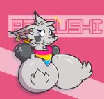  2020 absurd_res anthro big_breasts breasts female fur grey_body grey_fur hi_res huge_breasts solo sushirolldragon 