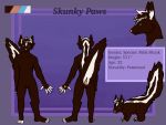  4:3 anonymous_artist anthro feral hi_res male mammal mephitid model_sheet skunk solo 
