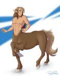  2020 beard brown_body brown_fur centaur deltoids ear_piercing equid equid_taur facial_hair fur hooves humanoid_pointy_ears male mammal mammal_taur nude pecs piercing red-box solo taur 