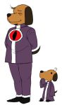  2020 anthro black_clothing black_footwear black_shoes brown_body brown_fur canid canine canis clothing domestic_dog duo eyes_closed fan_character footwear fur hi_res male mammal priest purple_clothing robe tagme 