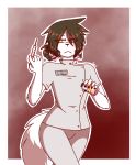  anthro black_nails black_nose brown_hair colored_nails crazy_guy_(artist) domestic_cat felid feline felis fur girly hair heterochromia hi_res male mammal medical_instrument medicine nails paramedic scientific_instrument solo 