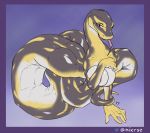  anthro ball_python big_butt breast_squish breasts butt commission_art diagamon female forked_tongue hanging_breasts looking_at_viewer narrowed_eyes python python_(genus) reptile scalie snake solo squish tail_grab tongue tongue_out 