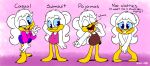  anatid anseriform anthro avian bird blush clothing duck female hi_res jill_(joaoppereiraus) joaoppereiraus nude pajamas solo swimwear 