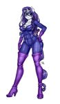  anthro big_breasts boots breasts catsuit_(disambiguation) cleavage clothed clothing equid equine female footwear friendship_is_magic high_heeled_boots horn leather legwear looking_at_viewer mammal mask my_little_pony pia-sama rarity_(mlp) solo thigh_boots thigh_highs unicorn 