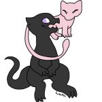  1:1 anthro black_body claws cute_face domestic_cat dragon duo ender_lizard eyes_closed fan_character felid feline felis happy legendary_pok&eacute;mon lizard long_tail lumiitheartist male mammal mew nintendo open_mouth open_smile paws pink_body pok&eacute;mon pok&eacute;mon_(species) purple_sclera reptile scalie sitting smile video_games white_pupils 