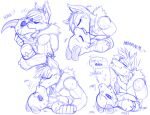 anthro blitz_wulfen bodily_fluids breath canid canine canis dialogue duo french_kissing horn insult kissing male male/male mammal meatboom moan muscular muscular_male panting saliva saliva_string scar scars_all_over space_station_13 surprise_kiss surprised_expression surprised_face unathi wolf