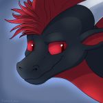  1:1 2020 absurd_res digital_media_(artwork) dragon hair headshot_portrait hi_res horn portrait red_eyes red_hair tarkir 