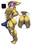  abs absurd_res big_butt butt cheese_cake clothing egyptian erection erection_under_clothing exodia_the_forbidden_one hi_res humanoid konami looking_at_viewer male muscular muscular_male red_eyes shackles solo speech_bubble thong undead underwear yu-gi-oh 