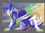  2020 claws conditional_dnp dragalia_lost dragon feral genitals horn knot liger_(dragalia_lost) male nakoo open_mouth penile_spines penis scalie solo tongue wiskers 