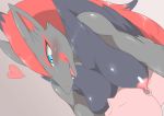  &lt;3 anthro blush breasts canid canine female fur hair human interspecies mammal nintendo nipples nude pok&eacute;mon pok&eacute;mon_(species) tarian video_games zoroark 