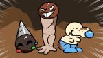  16:9 armando black_eyes blue_body blue_skin brown_body brown_skin cave choccorai drill eyes_closed fak&eacute;mon hi_res lanshil mud mudpants pok&eacute;mon_clover waddling_head widescreen yellow_body yellow_skin 