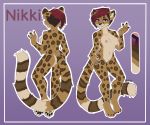  absurd_res anthro charsheet cheetah felid feline female hi_res hypnotickitten mammal nikki nude solo 
