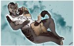  anthro boop breasts brutus butt cave_lion claws cuddling domestic_cat duo felid feline felis female female/female fur genitals hi_res krimzen_redwing lion mammal nose_boop nude open_mouth pantherine pussy sabertooth_(disambiguation) simple_background smile stripes tiger 