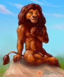  anthro dadbod disney exhibitionism father&#039;s_day felid flaccid foreskin genitals hi_res holidays humanoid_genitalia humanoid_penis lion looking_at_viewer male mammal mature_male mufasa muscular muscular_male navel nipples nude pantherine patreon penis pinup plantigrade pose public public_nudity rock sitting slightly_chubby smudge_proof solo the_lion_king vein 