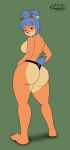  absurd_res activision anthro big_butt breasts butt clothing crash_bandicoot_(series) female hi_res hiastobasement invalid_color megumi_bandicoot side_boob solo standing underwear video_games 