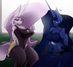  absurd_res anthro big_breasts breasts cleavage clothed clothing duo equid fan_character female friendship_is_magic hasbro hi_res horn mammal masturbation my_little_pony panties panty_pull princess_celestia_(mlp) princess_luna_(mlp) princess_molestia sibling sister sisters therealf1rebird underwear wide_hips winged_unicorn wings 