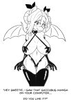  anthro breasts cleavage clothed clothing dosey_doe equid equine female horse mammal pony sarcolopter simple_background solo succubus_costume text 