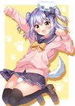  inuyama_tamaki seifuku sweater thighhighs trap tsukudani_norio_channel 