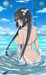  aizimpjh ass dress dungeon_ni_deai_wo_motomeru_no_wa_machigatteiru_darou_ka hestia_(dungeon) no_bra nopan see_through wet wet_clothes 