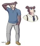  absurd_res anthro badroy beastars canid canine canis clothed clothing crossgender hi_res juno_(beastars) male mammal solo wolf 