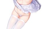  absurdres allenes highres navel panties pleated_skirt skirt thick_thighs thigh_gap thighhighs thighs underwear white_legwear white_panties 