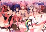  dress drink elaine_(iron_saga) group haruka_(iron_saga) iron_saga long_hair mathilda_(iron_saga) oboro_(iron_saga) scan slokai_(iron_saga) stockings tail twintails yadapot 