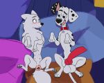  101_dalmatian_street 101_dalmatians 5:4 absurd_res animal_genitalia animal_penis animal_pussy balls big_penis blanca_(nicky_illust) canid canine canine_penis canine_pussy canis collar dalmatian disney dogina domestic_dog duo dylan_(101_dalmatians) female feral gaping gaping_pussy genitals hi_res huge_penis hypergal knot male male/female mammal multi_nipple nipples penis pussy 